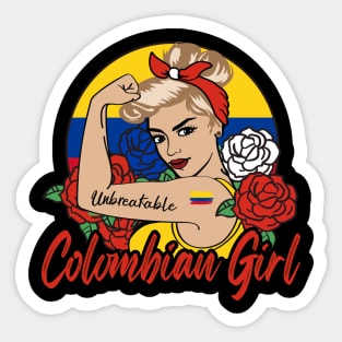 Colombian Girl Sticker